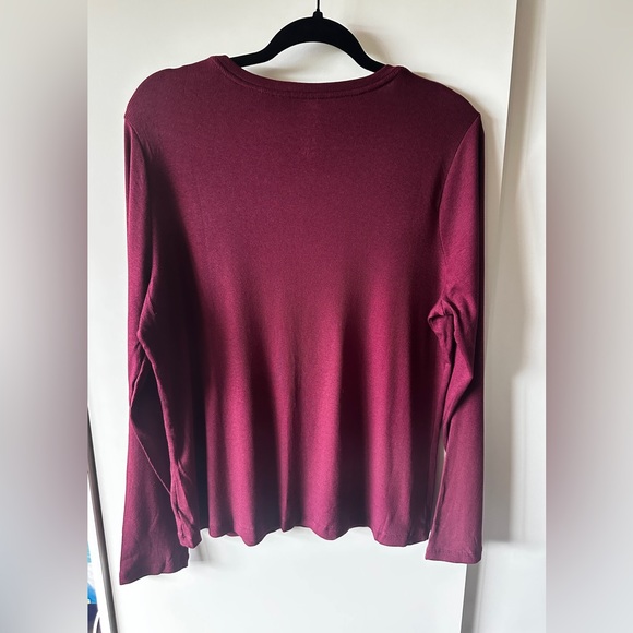 a new day Deep Burgundy Long Sleeve Tee - Picture 2 of 4